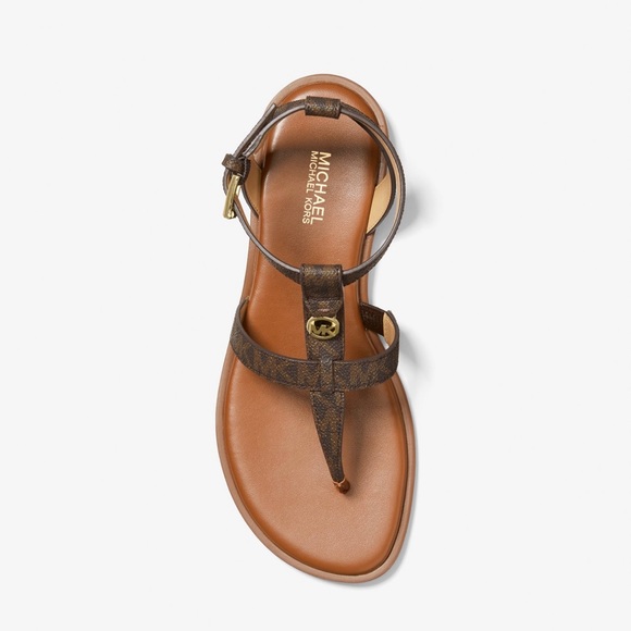 112. Michael Kors Sasha Logo Sandals - Picture 3 of 6
